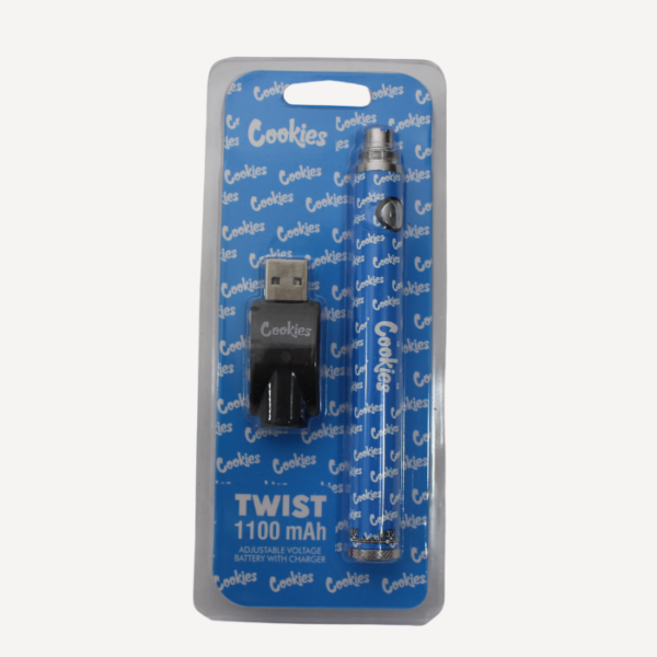 510 Sky Blue Cookies Twist 1100 MAh Battery Blue